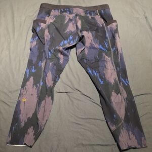 lululemon athletica Black and Blue Patterned Leggings